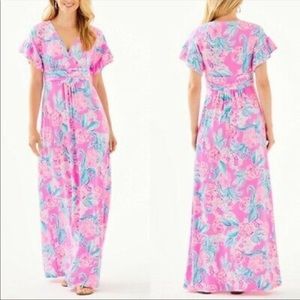 💕Lilly Pulitzer Pinking Positive Jessi Maxi Dress